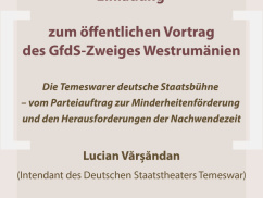 Invitație la prelegere publică în cadrul Filialei România de Vest a Asociației de Limba Germană (GfdS) (eveniment hibrid) 2024
